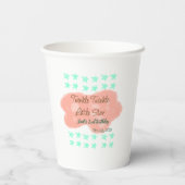 Orange clouds twinkle twinkle little stars green  papieren bekers (Achterkant)