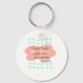 Orange clouds twinkle twinkle little stars green sleutelhanger (Voorkant)