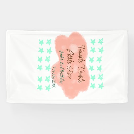 Orange clouds twinkle twinkle little stars green spandoek (Horizontaal)