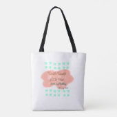 Orange clouds twinkle twinkle little stars green tote bag (Achterkant)