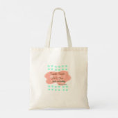 Orange clouds twinkle twinkle little stars green tote bag (Achterkant)