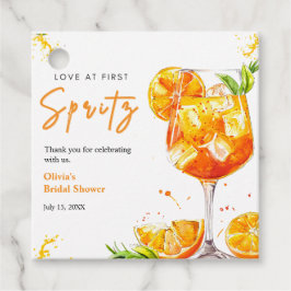 Orange Cocktail Love at First Spritz Bridal Shower Bedankjes Labels