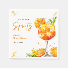Orange Cocktail Love at First Spritz Bridal Shower Servet
