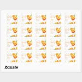 Orange Cocktail Love at First Spritz Bridal Shower Vierkante Sticker (Vel)