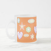Orange colour Shapes mug Matglas Koffiemok (Links)