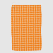 Orange Combination Diamond Pattern by STaylor Golfhanddoek (Voorkant)