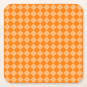Orange Combination Diamond Pattern by STaylor Kartonnen Onderzetters