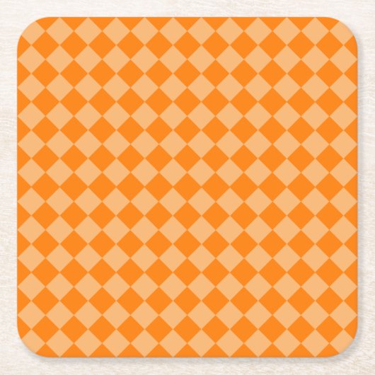 Orange Combination Diamond Pattern by STaylor Kartonnen Onderzetters (Voorkant)