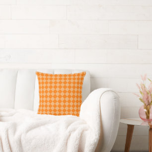 Orange Combination Diamond Pattern by STaylor Kussen