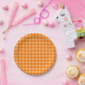 Orange Combination Diamond Pattern by STaylor Papieren Bordje (Feest)