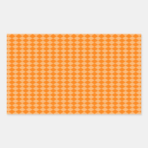 Orange Combination Diamond Pattern by STaylor Rechthoekige Sticker