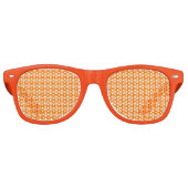 Orange Combination Diamond Pattern by STaylor Retro Zonnebril (Voorkant)