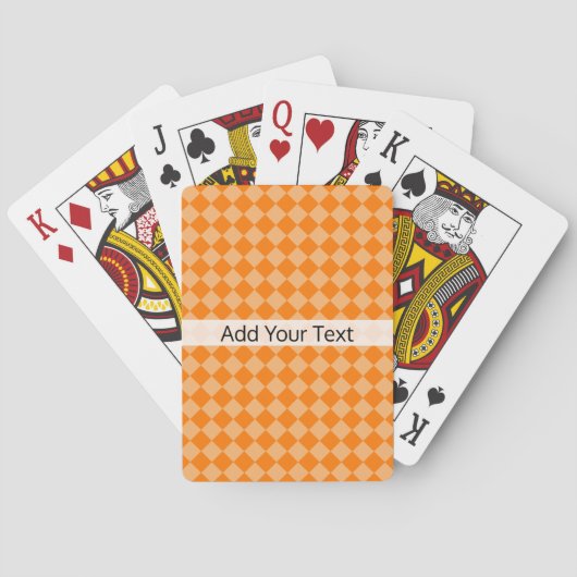 Orange Combination Diamond Pattern by STaylor Speelkaarten (Achterkant)