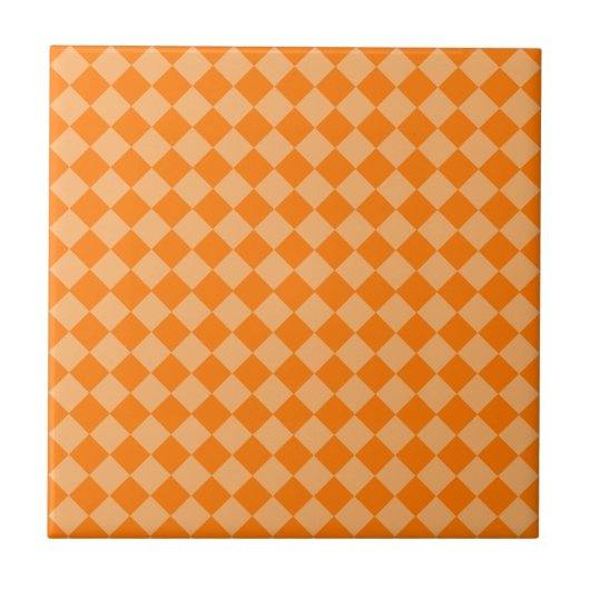 Orange Combination Diamond Pattern by STaylor Tegeltje (Voorkant)