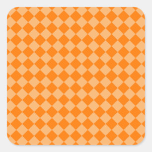 Orange Combination Diamond Pattern by STaylor Vierkante Sticker