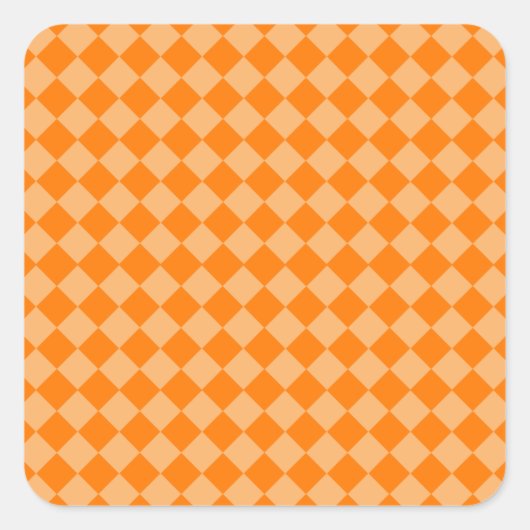 Orange Combination Diamond Pattern by STaylor Vierkante Sticker (Voorkant)