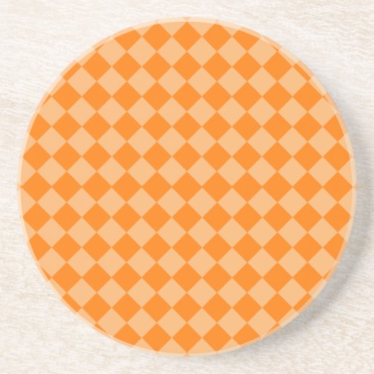 Orange Combination Diamond Pattern by STaylor Zandsteen Onderzetter (Voorkant)