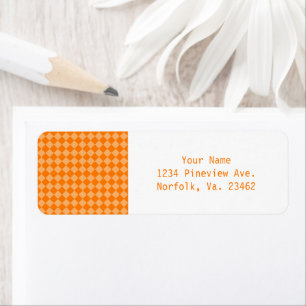 Orange Combination Diamond Pattern STaylor Etiket