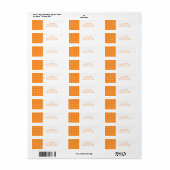Orange Combination Diamond Pattern STaylor Etiket (Full Sheet)