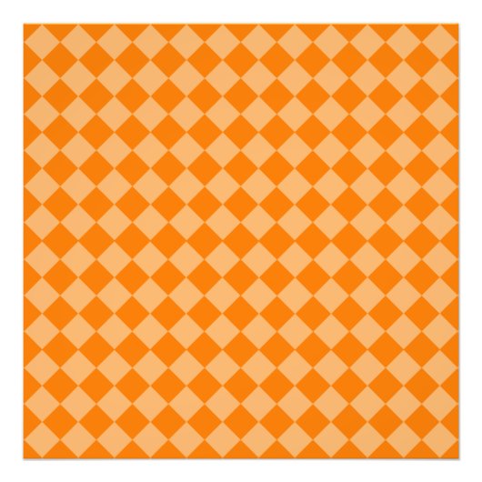 Orange Combination Diamond Pattern STaylor Foto Afdruk (Voorkant)