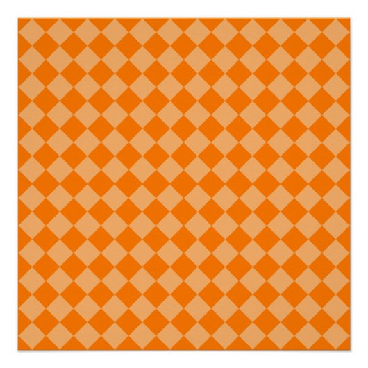 Orange Combination Diamond Pattern STaylor Perfect Poster (Voorkant)
