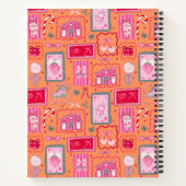 Orange Coquette aesthetic girly whimsical pattern  Notitieboek (Achterkant)
