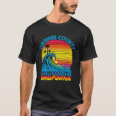 Orange County Retro Throwback Surf & Beach Souveni T-shirt (Voorkant)