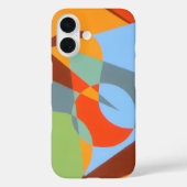 Orange Cowboy Boot Abstract Phone Case (Achterkant)