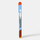 Orange Cowboy Boot Abstract Phone Case (Achterkant / Links)