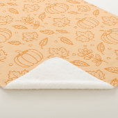 Orange Cozy Autumn Fall Harvest Design Sherpa Deken (3/4)