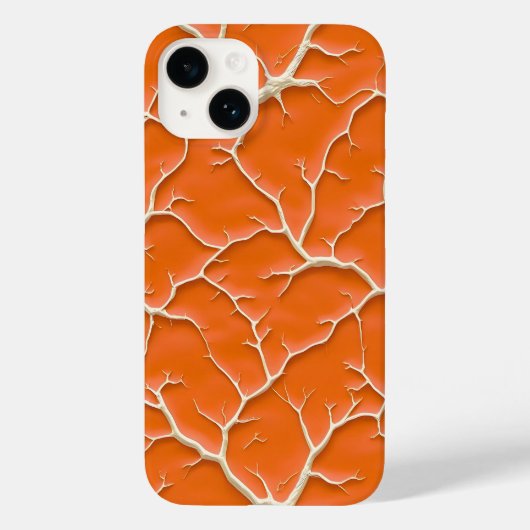 Orange Crack Branch iPhone Case Stylish Design (Achterkant)