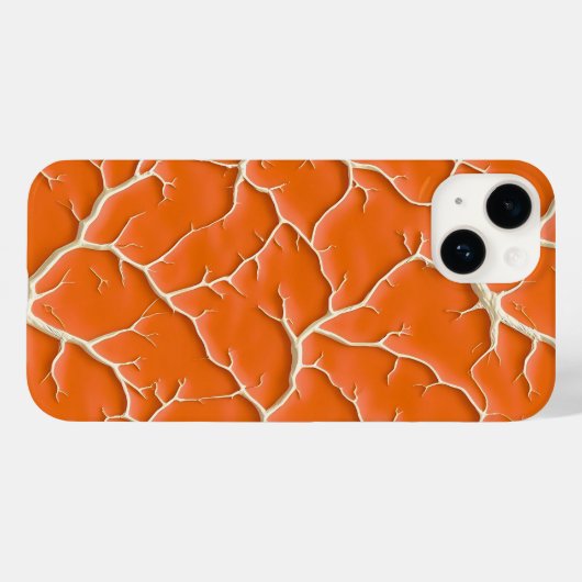 Orange Crack Branch iPhone Case Stylish Design (Achterkant (horizontaal))