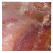 Orange Crackle Pastel Ceramic Tile Tegeltje (Voorkant)