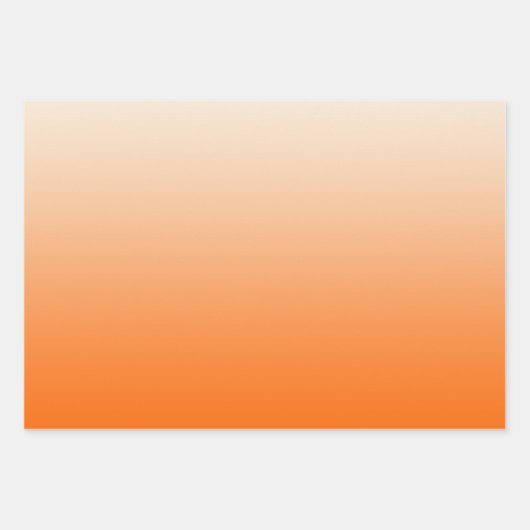 Orange & Cream Trendy & Elegant Gradient  Inpakpapier Vel (Voorkant 3)