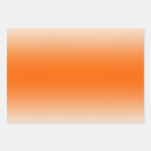 Orange & Cream Trendy & Elegant Gradient  Inpakpapier Vel (Voorkant 2)