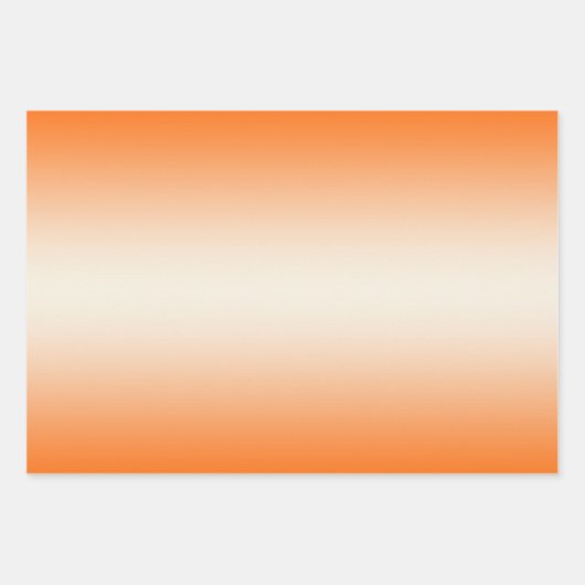 Orange & Cream Trendy & Elegant Gradient  Inpakpapier Vel (Voorkant)
