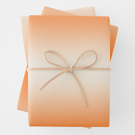 Orange & Cream Trendy & Elegant Gradient  Inpakpapier Vel