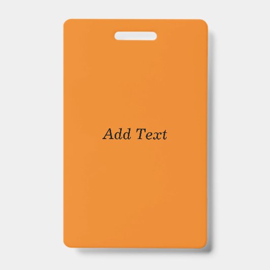 Orange Create Your Own Add Text Custom Badge (Voorzijde)