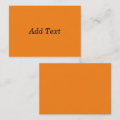 Orange Create Your Own Add Text Custom Informatiekaartje (Voorkant / Achterkant)