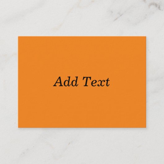 Orange Create Your Own Add Text Custom Informatiekaartje (Voorkant)