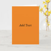 Orange Create Your Own Add Text Custom Kaart (Gele Bloem)