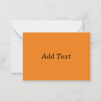 Orange Create Your Own Add Text Custom Notitiekaartje