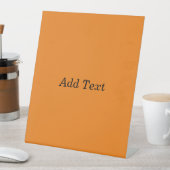 Orange Create Your Own Add Text Custom Reclamebord Met Voetstuk (Insitu)