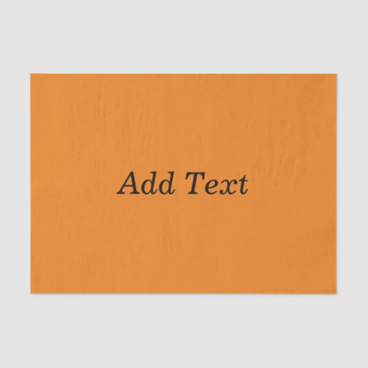 Orange Create Your Own Add Text Custom Tissuepapier (Voorkant)