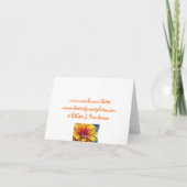 Orange Dahlia Greeting Card Kaart (Achterkant)