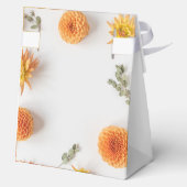 Orange Dahlia Wedding Favor Boxes Bedankdoosjes (Achterkant)