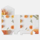 Orange Dahlia Wedding Favor Boxes Bedankdoosjes (Ongevouwen)