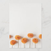 Orange Dahlia Wedding Menu - Warm Floral Elegance (Achterkant)