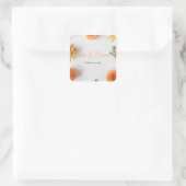 Orange Dahlia Wedding Stickers - Warm Summer Flora (Tas)