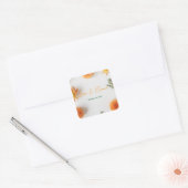 Orange Dahlia Wedding Stickers - Warm Summer Flora (Envelop)